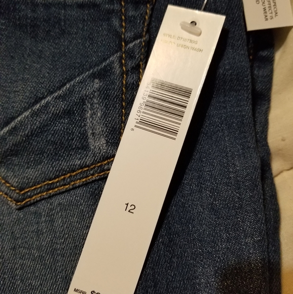 DKNY Girls Union Wash Slim Fit Jeans Sz 12 - Picture 2 of 6